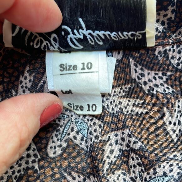 Vintage Willy’s Influence pleated Autumn pattern midi dress - Picture 5 of 9